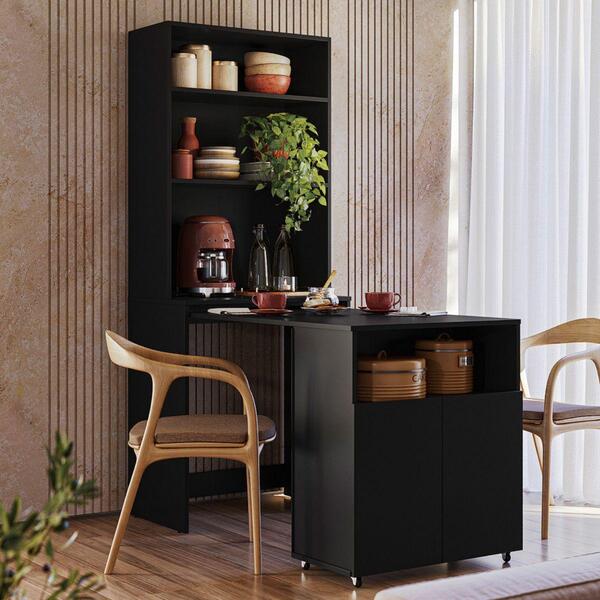 Mesa 2 Portas Cantinho Café Fortaleza Preto