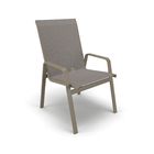 Mesa 4 Cadeiras Ripado Piscina Alumínio Fendi E Tela Fendi