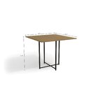 Mesa 4 Lugares 90cm X 90cm Industrial Freijo/preto Fosco