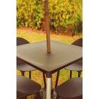 Mesa 4 Lugares Com Furo Para Ombrelone Atto Chocolate
