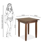 Mesa 4 Lugares Quadrada 80cm Madeira Maciça  Imbuia