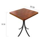 Mesa 60x60 Quadrada Madeira Maciça Para Bar Pub Boteco