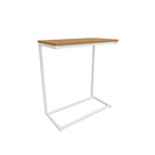 Mesa 50x30cm Canela e Branco Metal e MDP Crome