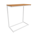 Mesa 50x30cm Canela e Branco Metal e MDP Crome