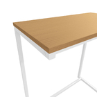 Mesa 50x30cm Canela e Branco Metal e MDP Crome