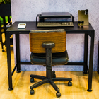 Mesa 75x105x55cm Preta Aço Flow Maxeb