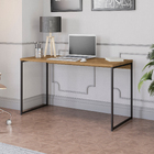 Mesa 136x60cm Freijó e Preto Fosco Metal e MDP Crome