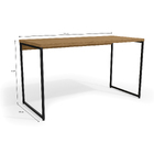 Mesa 136x60cm Freijó e Preto Fosco Metal e MDP Crome