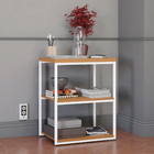 Mesa 45x60cm Canela e Branco Metal e MDP Crome