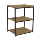 Mesa 45x60cm Freijó e Preto Fosco Metal e MDP Crome