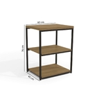 Mesa 45x60cm Freijó e Preto Fosco Metal e MDP Crome