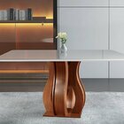 Mesa 8 Lugares Tampo Vidro/mdf Sala De Jantar 135x135cm Nuanc