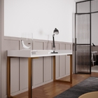 Mesa 90cm Industrial Para Escritório Tampo Bordas Elevadas D