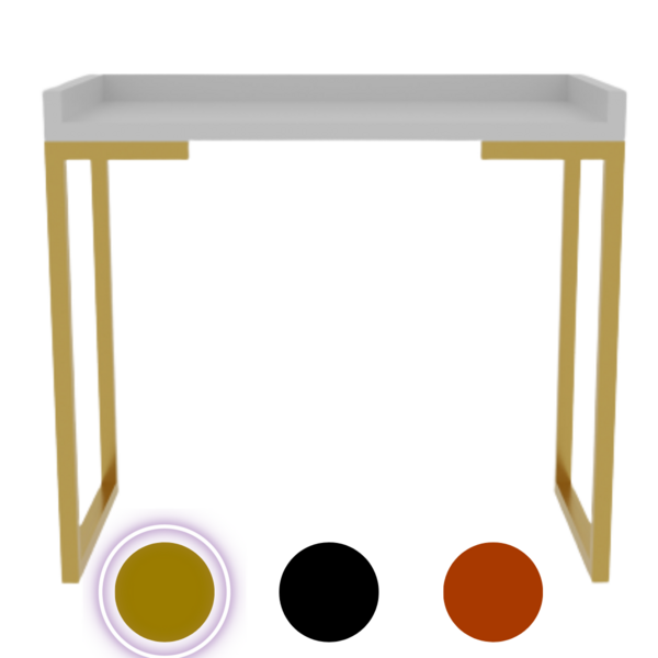 Mesa 90cm Industrial Para Escritório Tampo Bordas Elevadas D