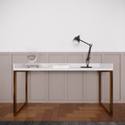 Mesa 90cm Industrial Para Escritório Tampo Bordas Elevadas D