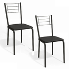 Mesa 90x90cm Madeira Freijo/preto Fosco Com 4 Cadeiras Dubai