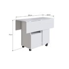 Mesa 90x90cm Tampo Mdp Dobrável Mesa Dobrável Branco