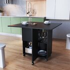 Mesa 90x90cm Tampo Mdp Dobrável Mesa Dobrável Preto