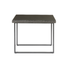 Mesa  Aço Quadrado Noa 66x80x80cm Cinza Naterial