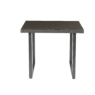 Mesa  Aço Quadrado Noa 66x80x80cm Cinza Naterial