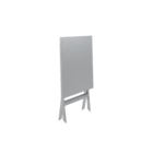 Mesa  Alumínio Quadrado Xara 74x70x70cm Cinza Naterial