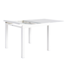 Mesa  Alumínio Retangular Lyra II 75x90x160cm Branco Naterial
