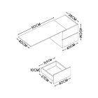 Mesa  Computador Suspensa Escritório Escrivaninha Com Gavetas