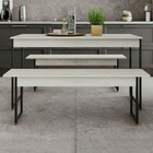 Mesa  De Jantar 4 Lugares Tub Snow/preto - Compace