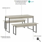 Mesa  De Jantar 4 Lugares Tub Snow/preto - Compace