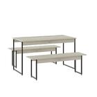 Mesa  De Jantar 4 Lugares Tub Snow/preto - Compace