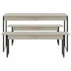 Mesa  De Jantar 4 Lugares Tub Snow/preto - Compace