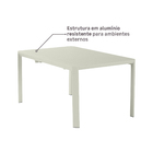 Mesa  Extensível 76x149x97cm a 149cm Alumínio Idaho Bege Naterial