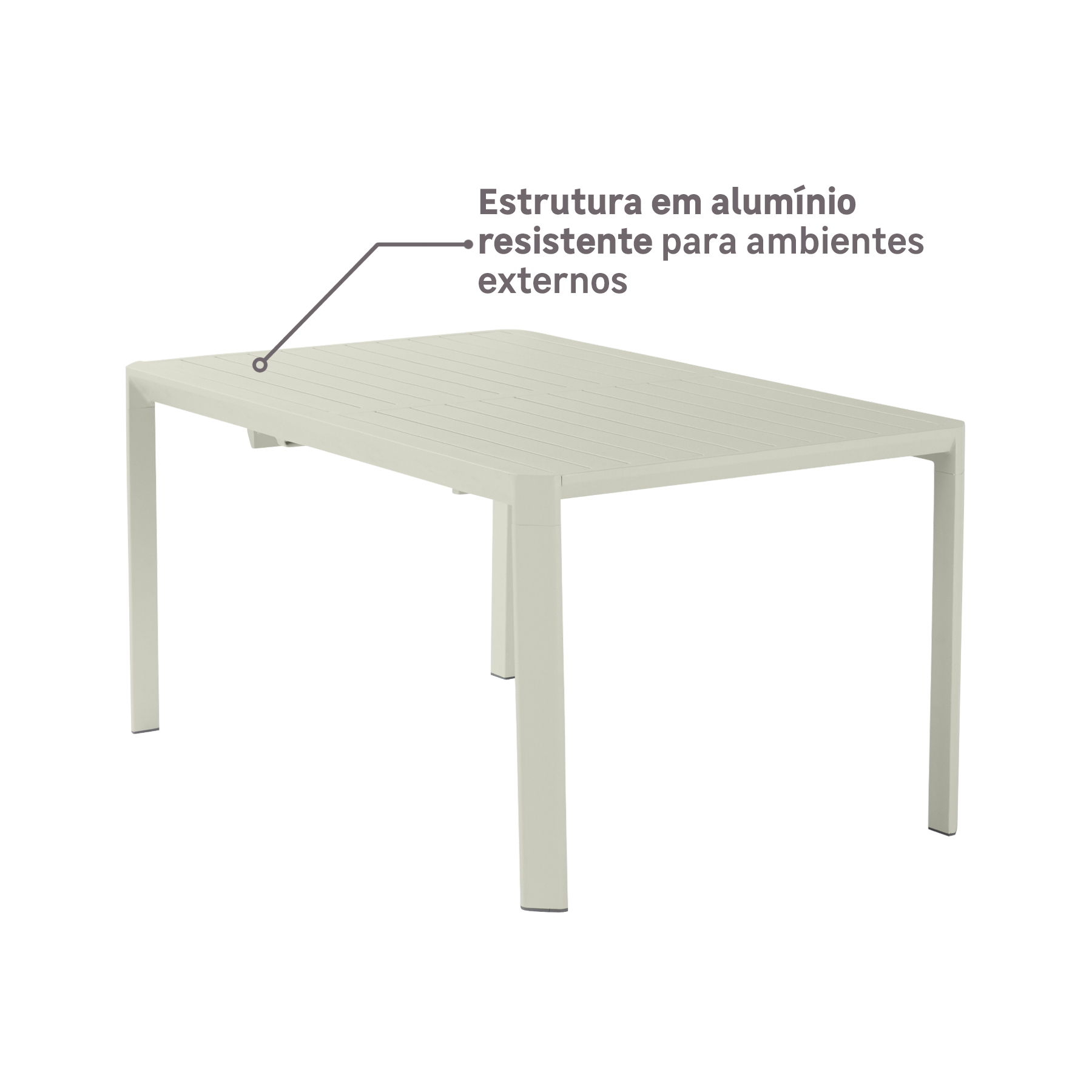 Mesa Extensível para Jardim 6 a 8 Lugares Idaho Naterial