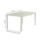 Mesa  Extensível 76x149x97cm a 149cm Alumínio Idaho Bege Naterial