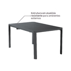 Mesa  Extensível 76x149x97cm a 149cm Alumínio Idaho Cinza Naterial