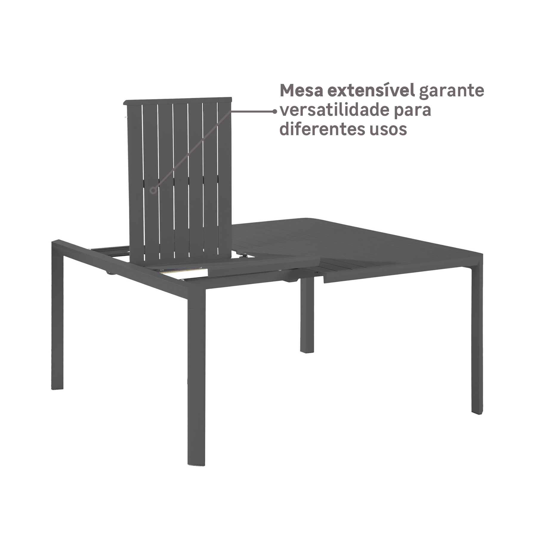 Mesa Extensível para Jardim 6 a 8 Lugares Idaho Naterial