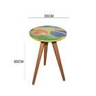 Mesa  Tripé Laqueada Com Vidro 35cm - Tema Brasil - 10