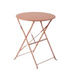 Mesa Aço 60x60x71cm Laranja Flora Origami Naterial