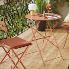 Mesa Aço 60x60x71cm Laranja Flora Origami Naterial