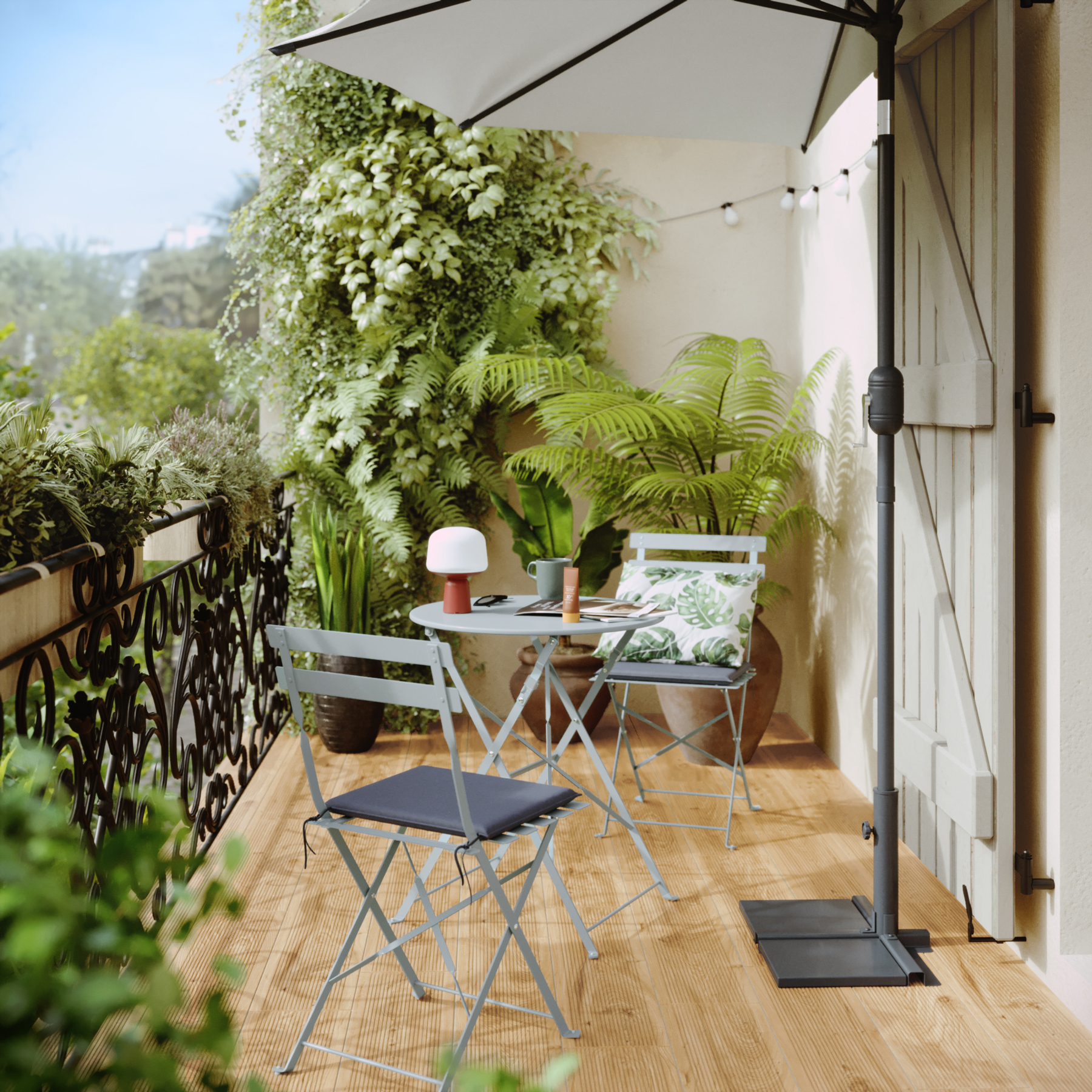 Mesa de Jardim Redonda Flora Origami Naterial