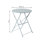 Mesa Aço 71x60cm Azul Flora Origami Naterial