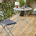 Mesa Aço 71x60cm Azul Flora Origami Naterial