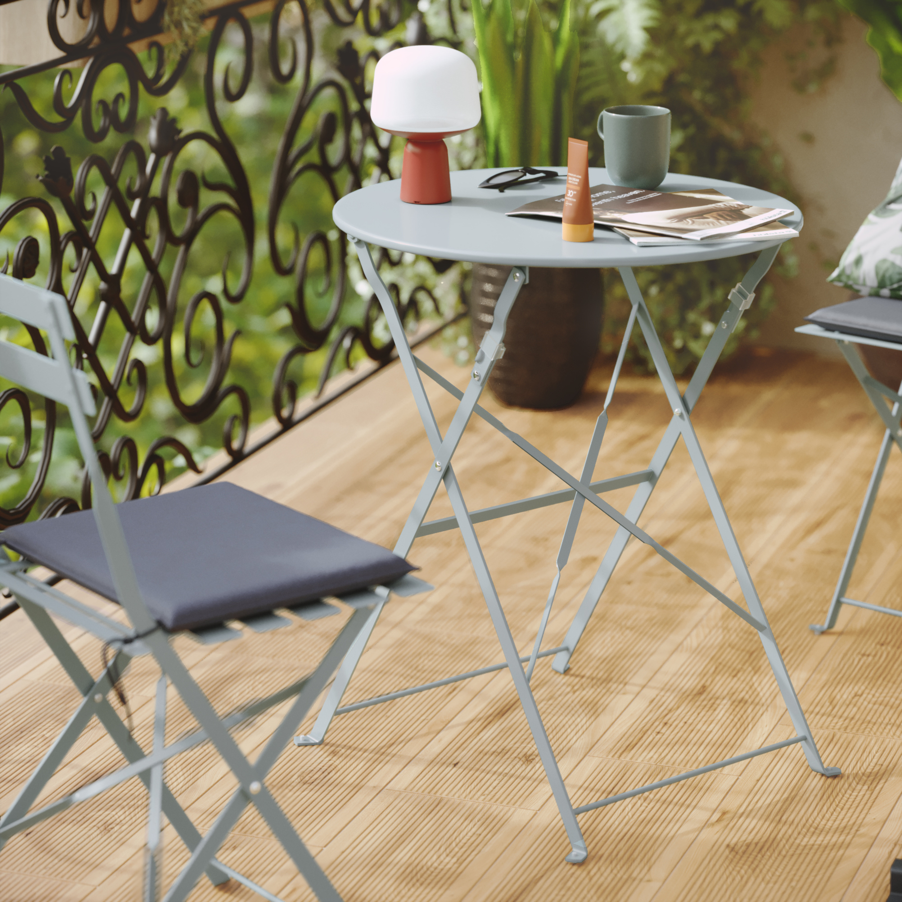 Mesa de Jardim Redonda Flora Origami Naterial