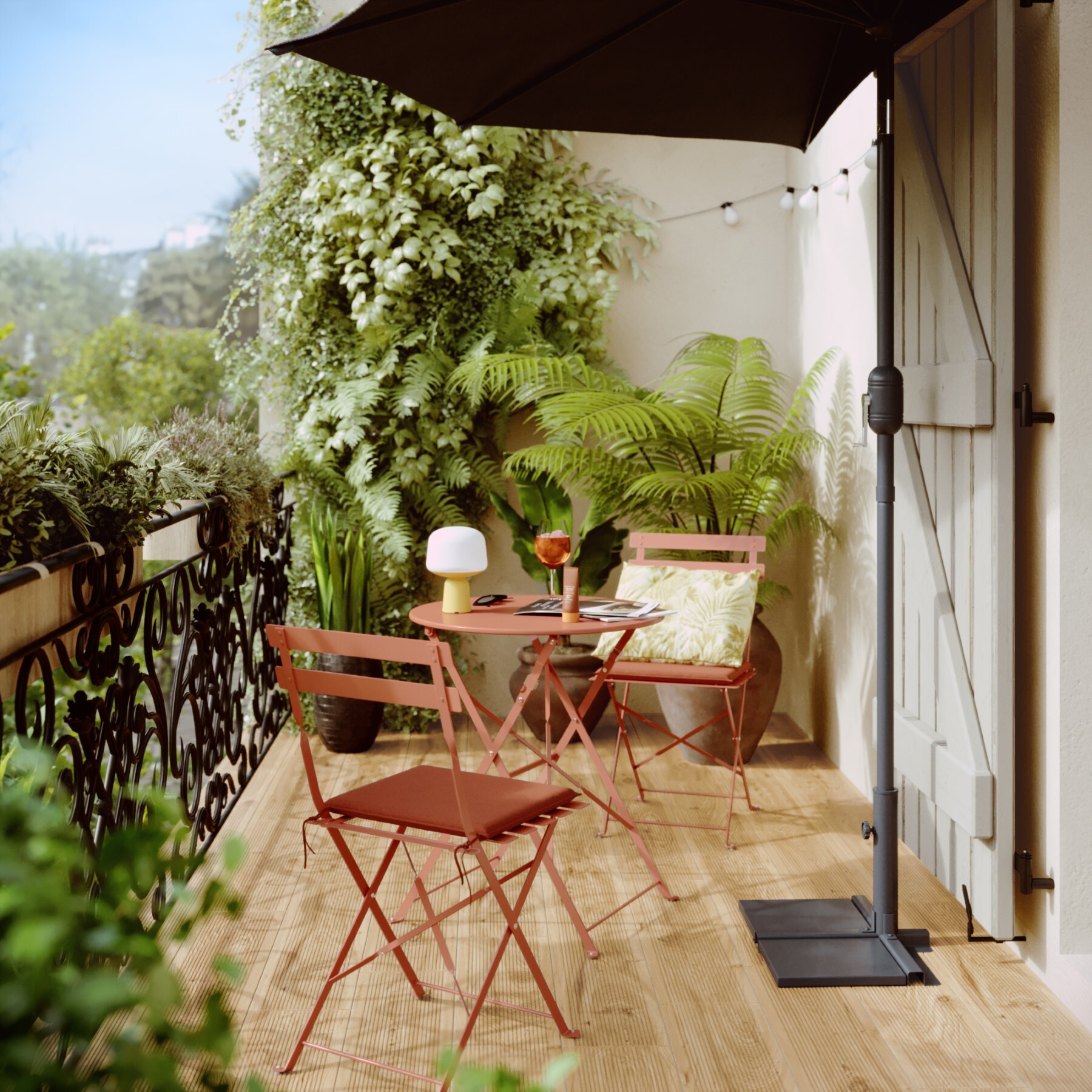 Mesa de Jardim Redonda Flora Origami Naterial