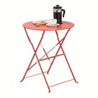 Mesa Aço Flora Origami 0,60m Laranja Naterial