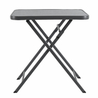 Mesa Aço Quadrado Emys 70x70x70cm Cinza Naterial