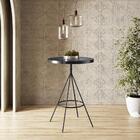 Mesa Aço Redonda Barcelona Preto