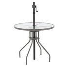 Mesa Aço Redonda Elia 70x80x80cm Cinza