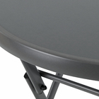 Mesa Aço Redonda Emys 72x60x60cm Cinza Naterial