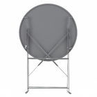 Mesa Aço Redonda Flora Origami 71x60x60cm Cinza Naterial